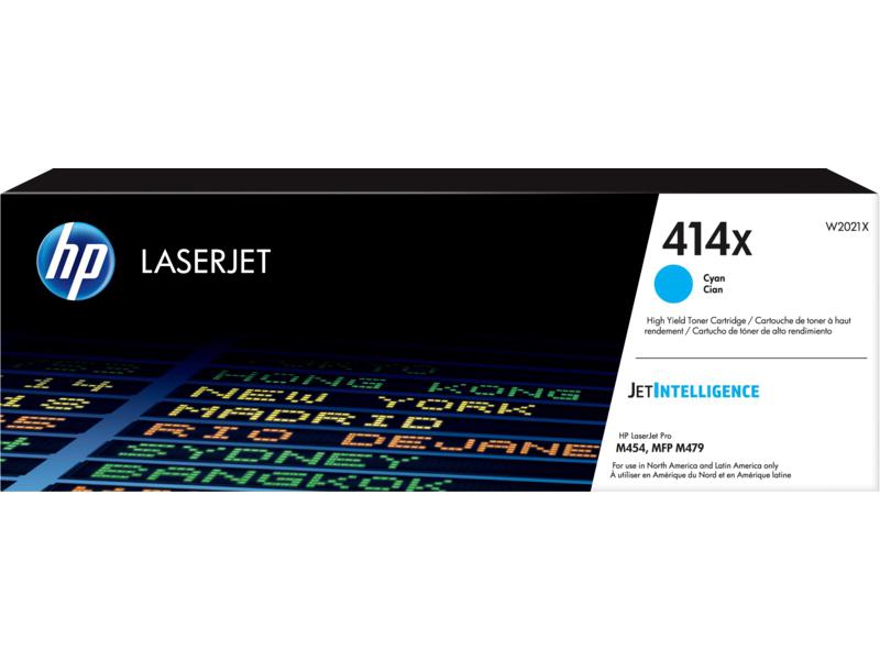 HP 414X - High Yield - Cyan - Original - LaserJet - Toner Cartridge (W2021X) All Office Smarts