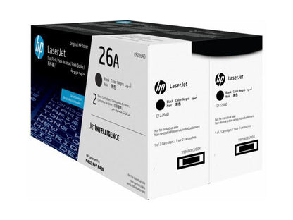 HP 26A (CF226AD) 2-pack Black OEM Toner All Office Smarts