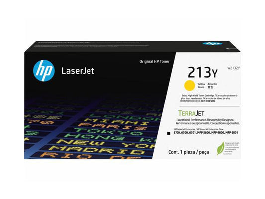 Hp 213y (W2132y) Yellow Original Laserjet Toner All Office Smarts