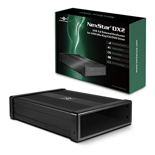 Vantec NST-540S3-BK NexStarDX2 USB3 Enclosure for SATA Blu-Ray CD DVD Drive Reta