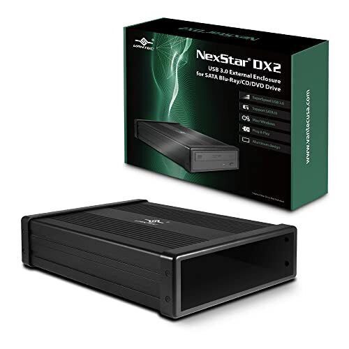 Vantec Nst-540s3-Bk Nexstardx2 Usb3 Enclosure for Sata Blu-Ray Cd Dvd Drive Reta Vantec Thermal Technologies