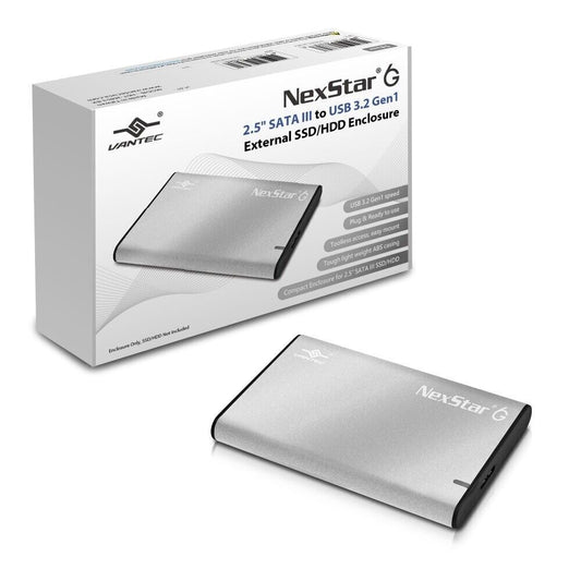 Vantec RD NST-268S3-SV 2.5 SATA3 USB3.2 Ext HD SSD Enclosure Retail