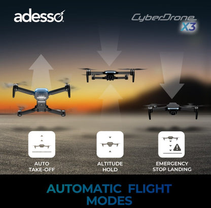 Adesso CyberDrone X3 - Drone with 2K FPV Camera & Gimbal