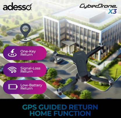Adesso CyberDrone X3 - Drone with 2K FPV Camera & Gimbal