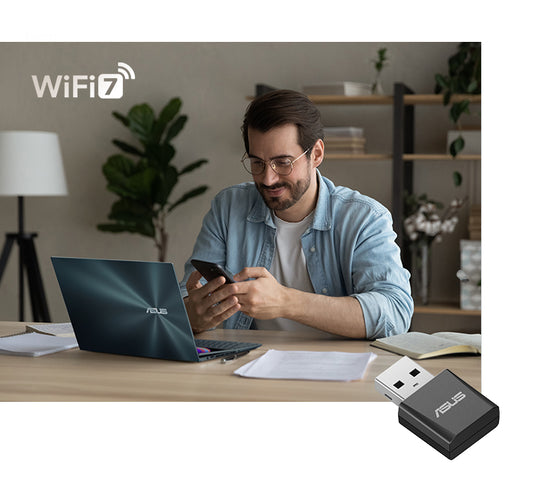 Asus NT USB-BE92 Nano Tri-band BE6500 WiFi7 Nano USB Adapter TAA USB 2.0