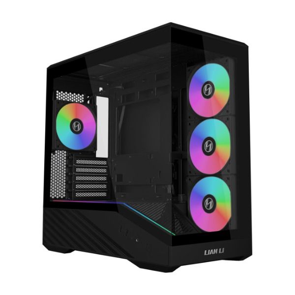 Lian-Li V100RMIX V100R MINI 4.0mm TG mATX 3+1x120mm ARGB PWM Fan Black