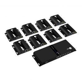 SIIG CE-H26W11-S1 1x8 HDMI Splitter HDbitT over IP Extender Kit 120m