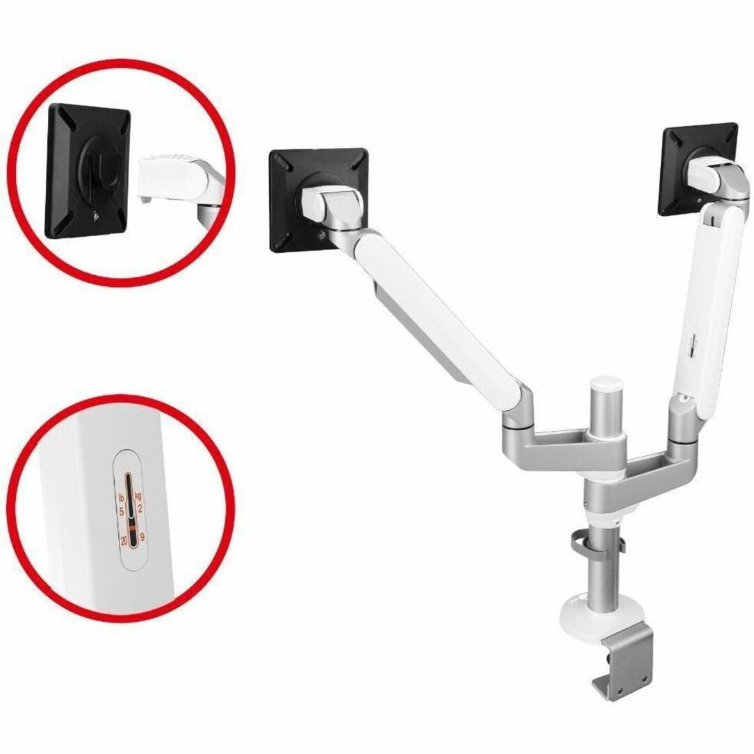 SIIG CE-MT3W11-S1 MTPRO Desk Mount Dual Monitor Arm up to 32 Brown Box