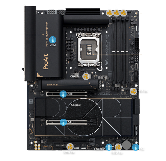 ASUS MB PROART Z890-CREATOR WIFI Z890 LGA1851 Max192GB DDR5 ATX Brown Box