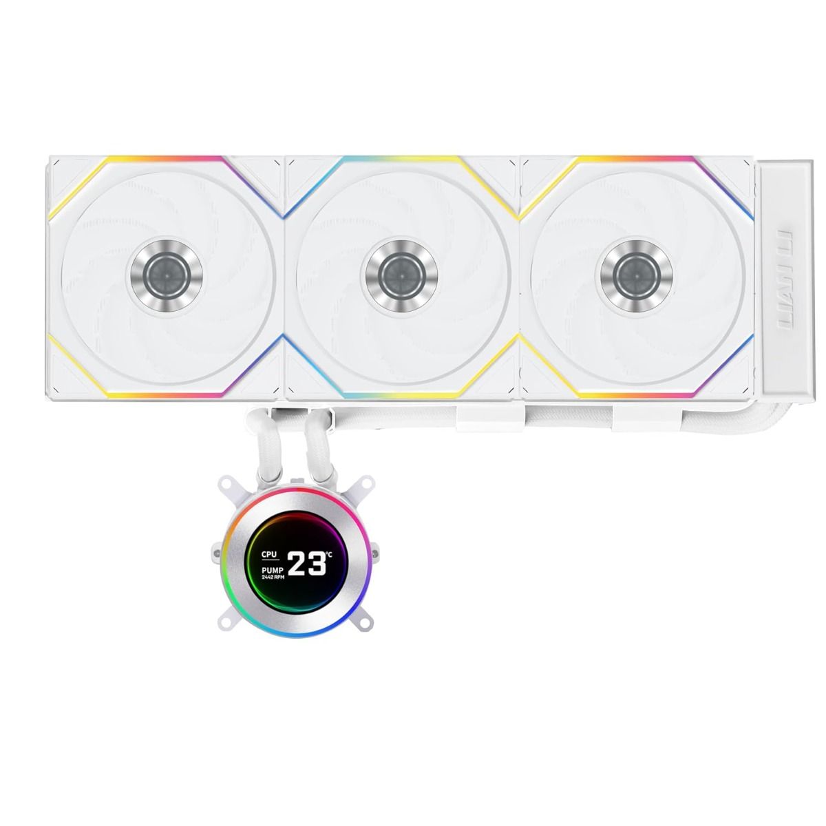 Lian-Li Fan HS2LCD36TW 2.1 LCD 3xUNI FAN Radiator White