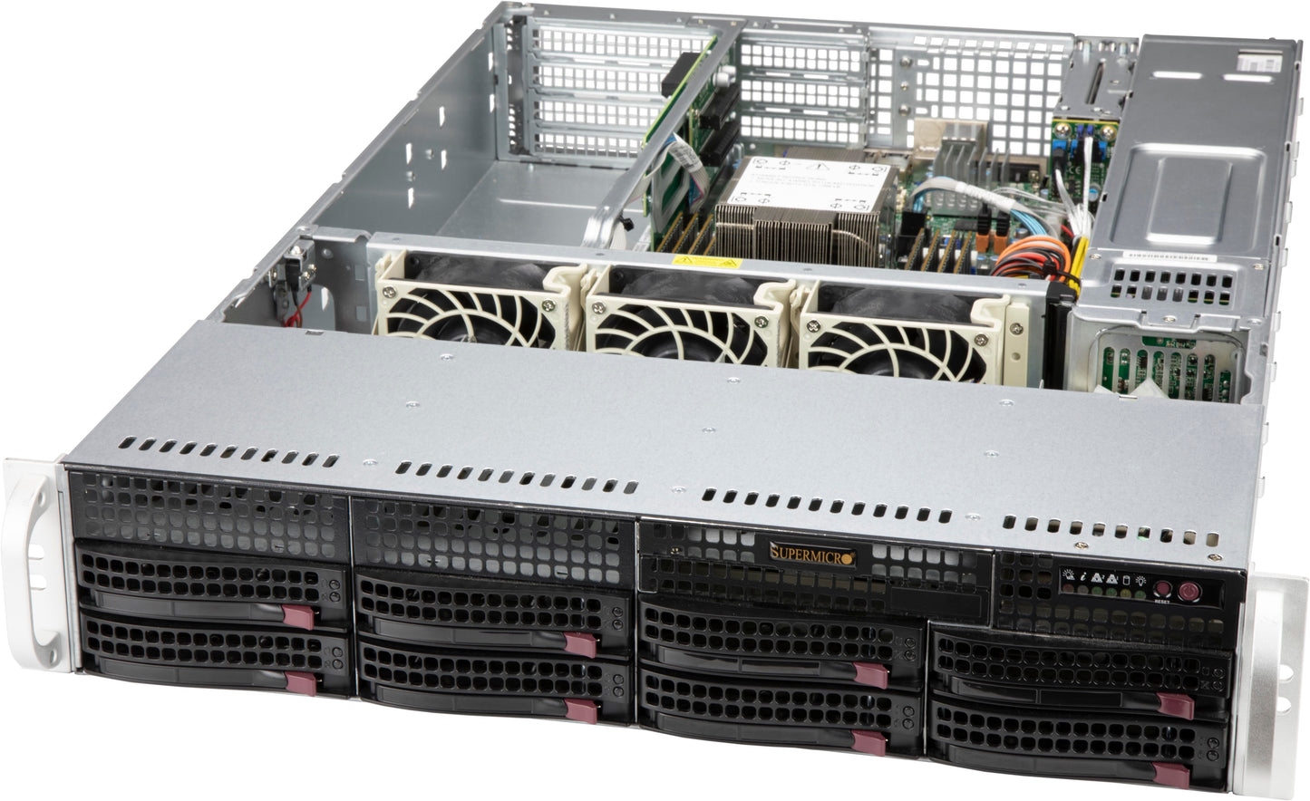 Supermicro CSE-825BTQC-R609WB 2U SC825BTQC SAS3 WIOchassis w Red 600W Black