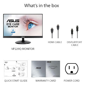 Asus VP229Q 22" Class Full HD LCD Monitor - 16:9 - Black