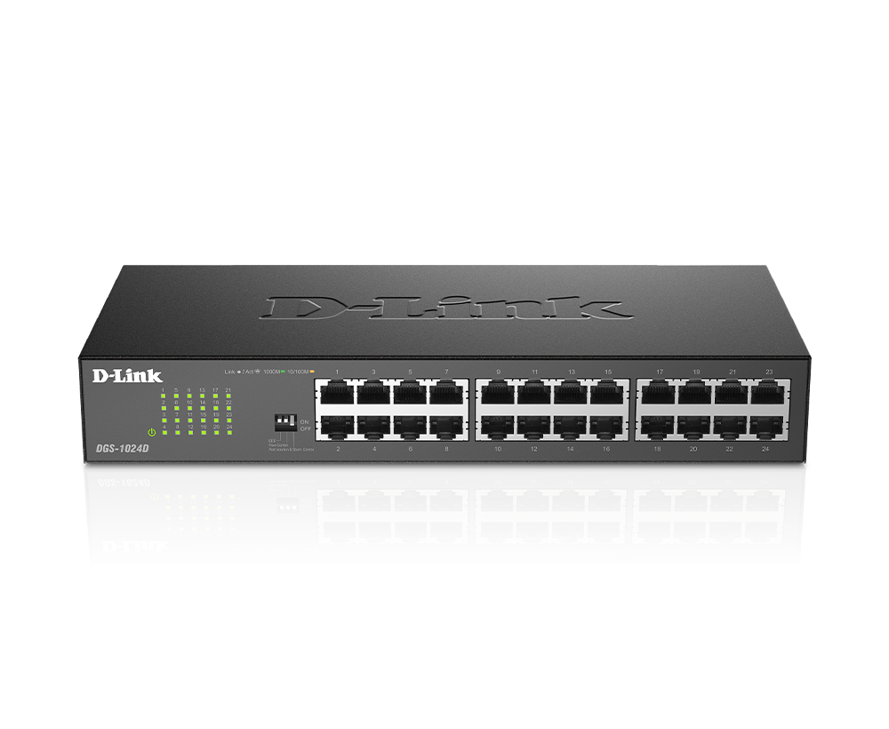 D-Link DGS-1024D 24P 10 100 1000 Gigabit Swith Rackmount Desktop