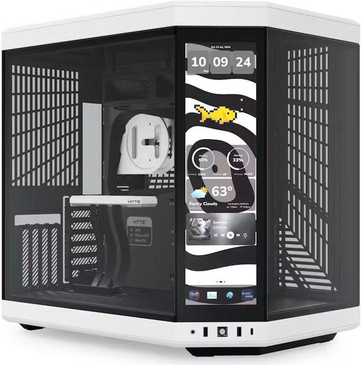 HYTE CS-HYTE-Y70TTI-WB Y70 touch infinite mTower ATX TG Panda