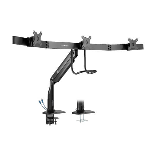 TRIPP Safe-It Triple Display Desk Clamp 17-32 - DMPDT1732AM