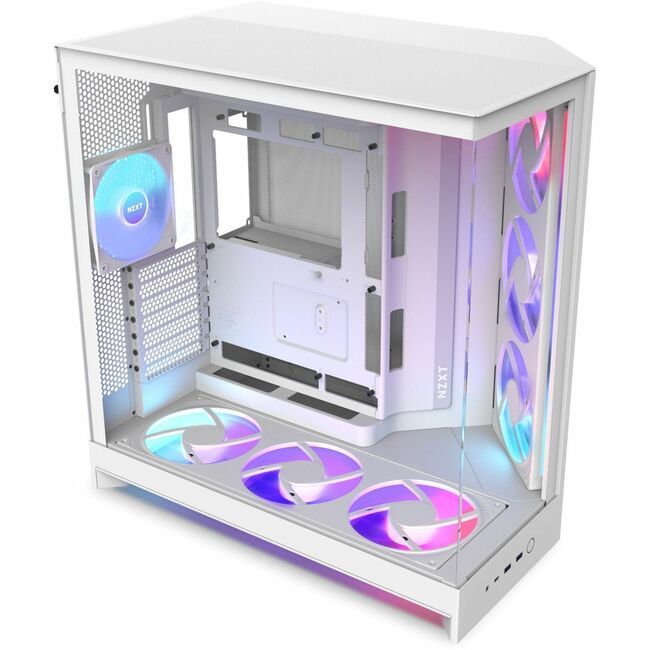 NZXT CM-H92FW-P1 H9 FLOW RGB+ Mid Tower Clear TG White
