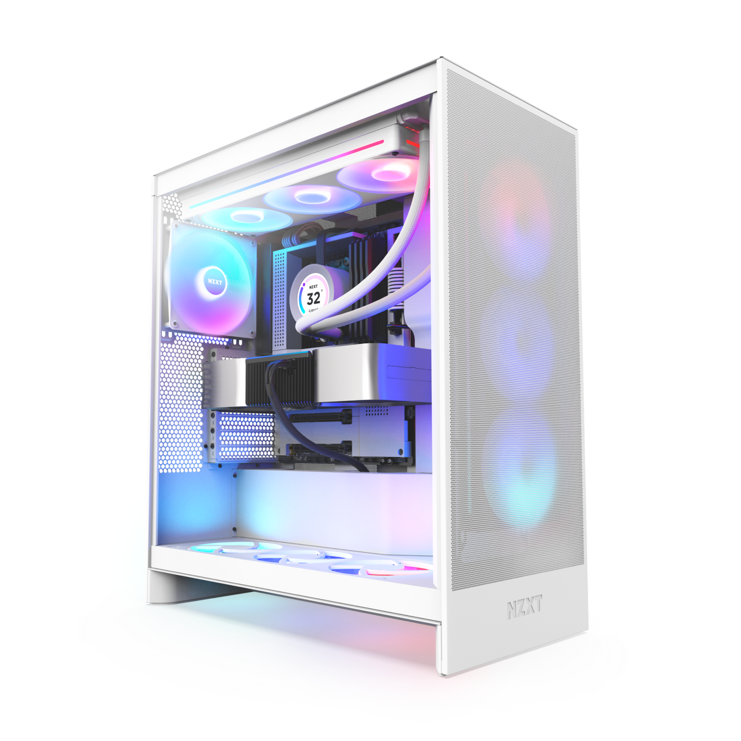 NZXT CM-H72FW-R1 H7 FLOW RGB (2024) White MidTower