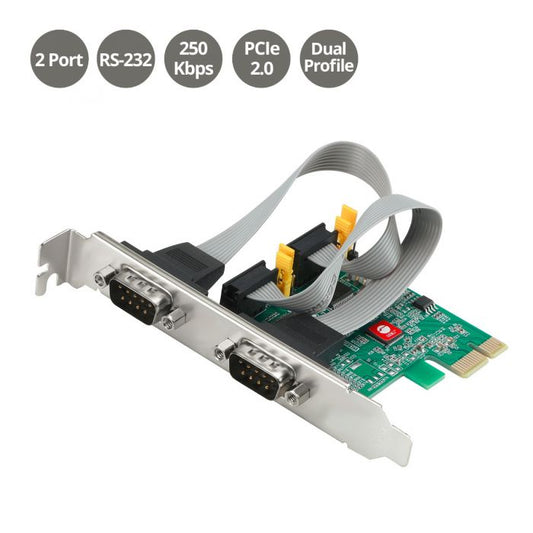 SIIG JJ-E20711-S1 DP Cyber 2S PCIe Card Brown Box