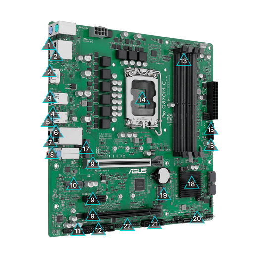 ASUS MB PRO Q870M-C V2-CSM-SI LGA1851 Max256GB DDR5 micro-ATX Bulk Pack