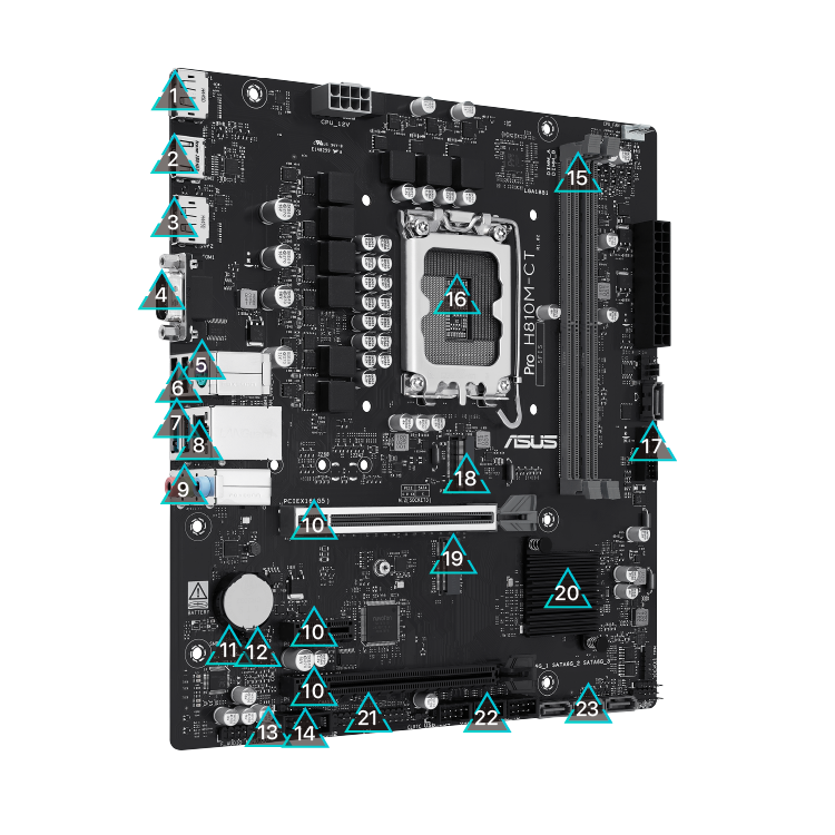 ASUS MB PRO H810M-CT-CSM H810 LGA1851 max128GB DDR5 micro-ATX