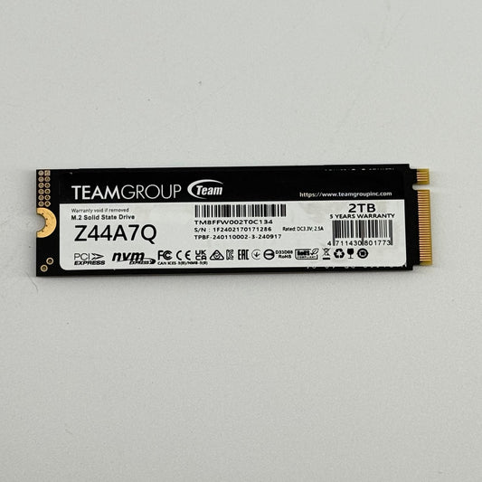 TEAMGROUP TM8FFW002T0C134 2TB Z44A7Q PCIe Gen4x4 Bulk Pack