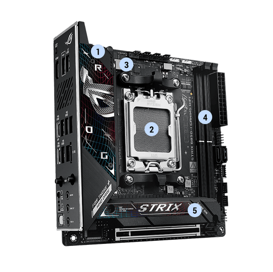 ASUS MB ROG STRIX B850-I GAMING WIFI B850 AM5 max96GB DDR5 Mini-ITX