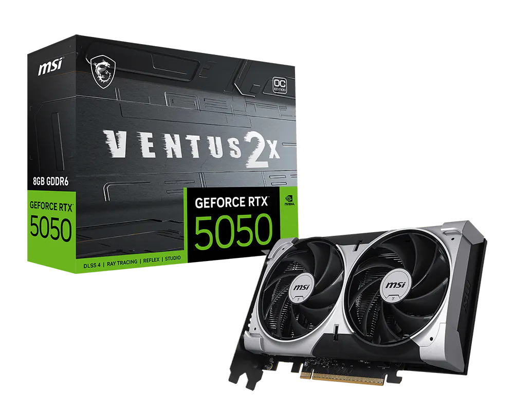 MSI GeForce RTX 5050 8G VENTUS 2X OC 8GB GDDR6 128bits