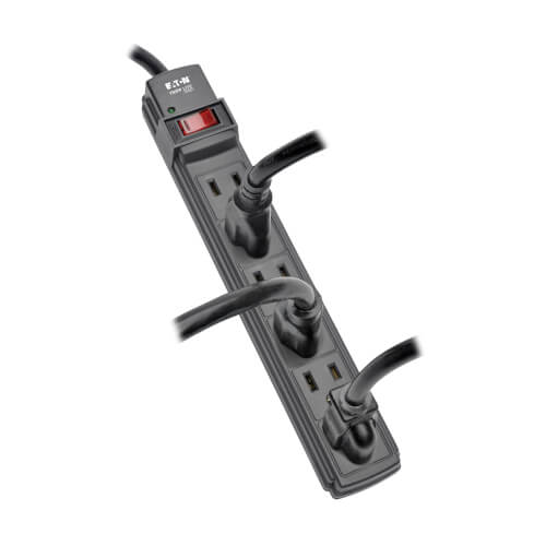 Eaton Tripp Lite Series Power It! 6-Outlet Power Strip, 6 ft. (1.83 m) Cord, Black Housing