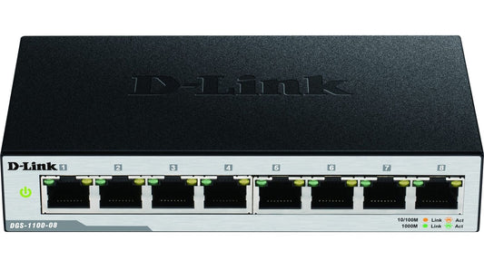 D-Link NT DGS-1100-08PV2 DGS-1100 Series Smart Managed 8PT Gigabit PoE SWT