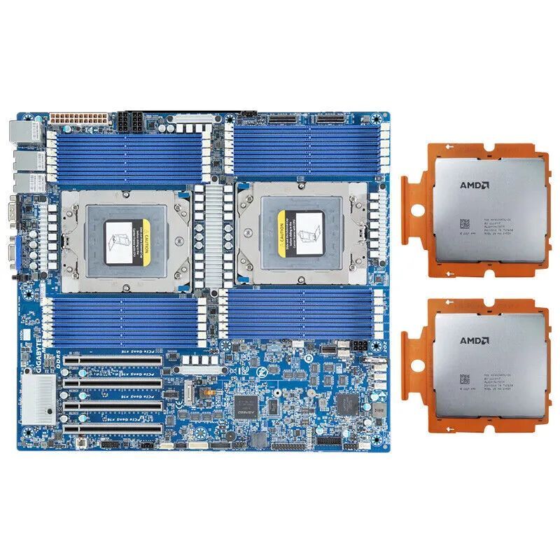 Gigabyte MZ73-LM0 SoC AMD EPYC9004 LGA6096 DDR5 E-ATX Like Brown Box
