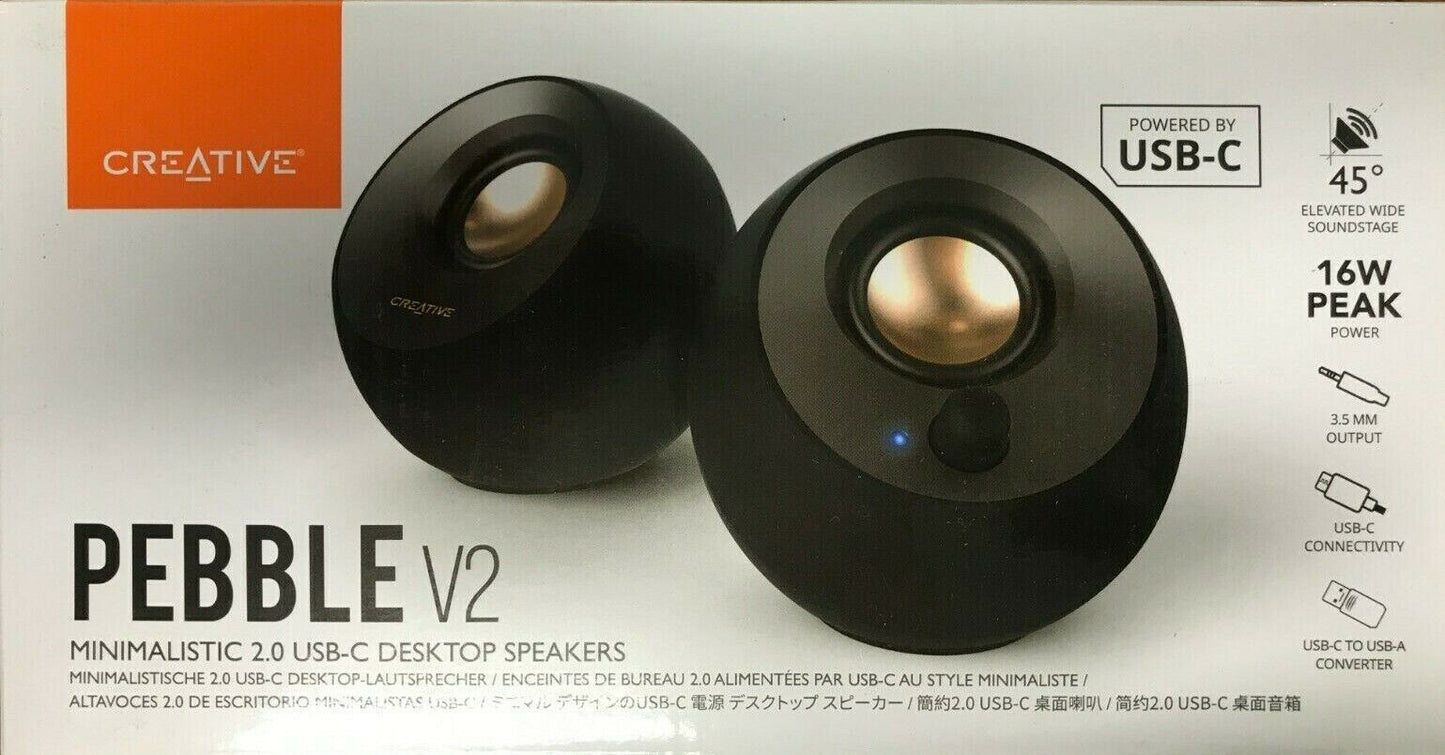 Creative SPK 51MF1695AA000 MF1695 Pebble V2 8W Black Retail