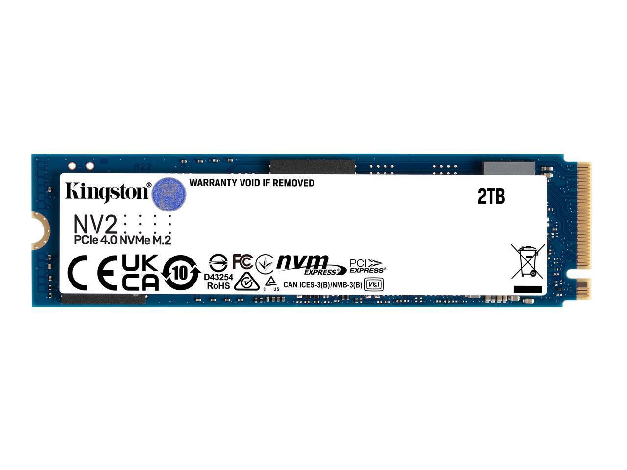 Kingston SSD SNV2S 2000G 2000G NV2 M.2 2280 PCIe 4.0 NVMe SSD Retail