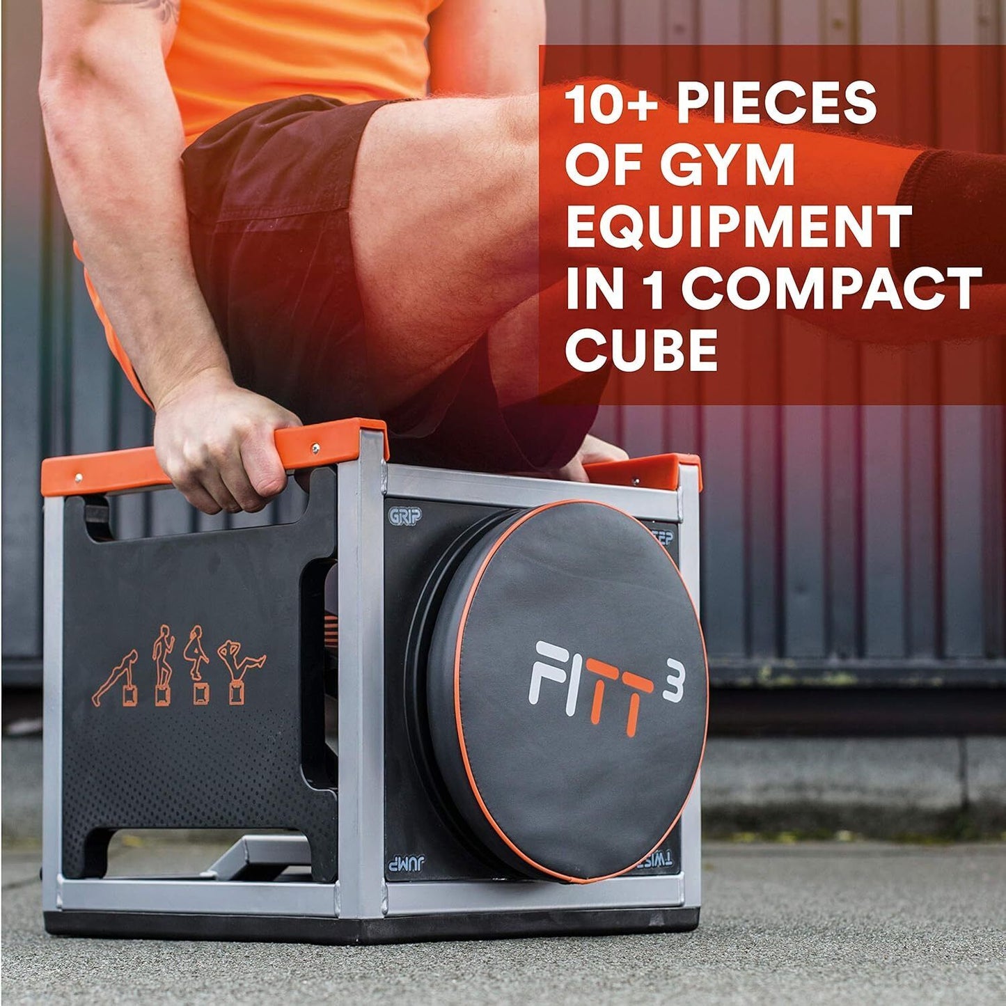 New Fitt Cube Compact Multi-Gym Cube-Orange All Office Smarts