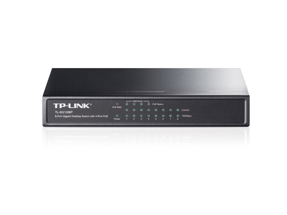 TP-Link Switch TL-SG1008P 8PT Gigabit Desktop Switch w 4PT PoE 10 100 1000Mbps TP-Link