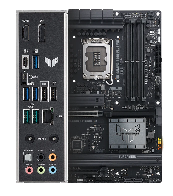 ASUS MB TUF GAMING B860-PLUS WIFI B860 LGA 1851 192GB DDR5 ATX