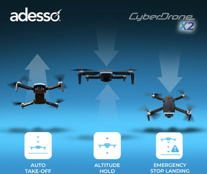 Adesso CyberDrone X2 - Drone with 1080P FPV Camera & Gimbal
