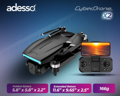 Adesso CyberDrone X2 - Drone with 1080P FPV Camera & Gimbal