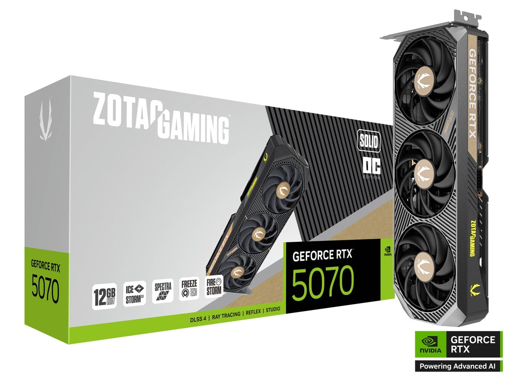 ZOTAC VCX ZT-B50700J-10P GeForce RTX 5070 SOLID OC 12GB GDDR7 192bit