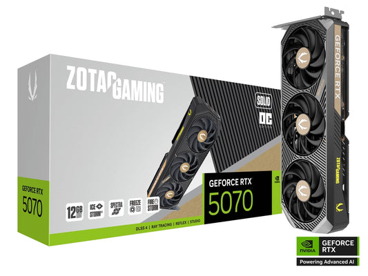 ZOTAC VCX ZT-B50700J-10P GeForce RTX 5070 SOLID OC 12GB GDDR7 192bit