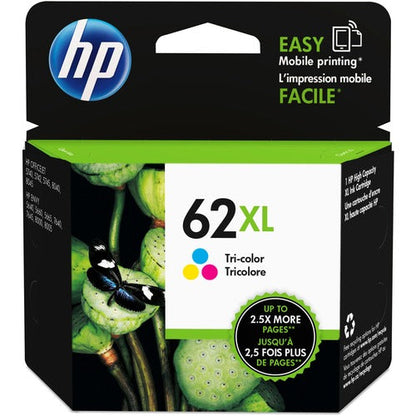 HP 62XL Tri-Color High Yield Ink Cartridge (C2P07AN)