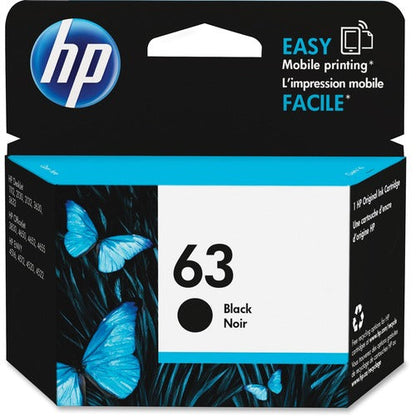 HP 63 Black Standard Yield Ink Cartridge (F6U62AN)