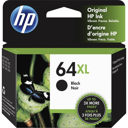 HP 64XL Black High Yield Ink Cartridge (N9J92AN)