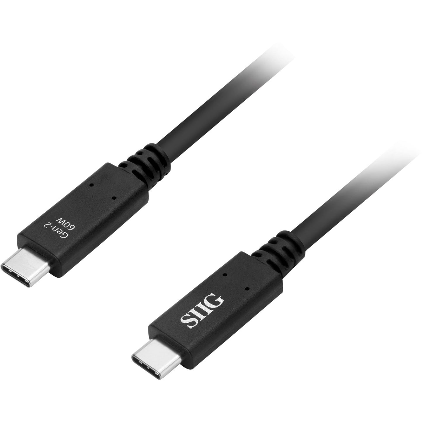 SIIG Cable CB-TC0E11-S1 USB 3.1 Type-C Gen 2 Cable 60W 1M 10Gbps Brown Box SIIG