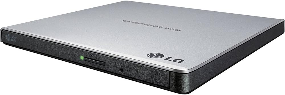 Lg External Slim Dvdrw Gp65ns60 8x Usb 9.5mm Silver With Cyberlink Software LG Electronics