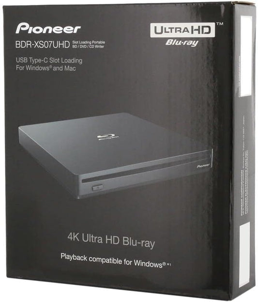 Pioneer Slim BDRW DVDRW BDR-XS07UHD EXT 6x USB 3.1 SP 4k Ultra Hd Blu-Ray