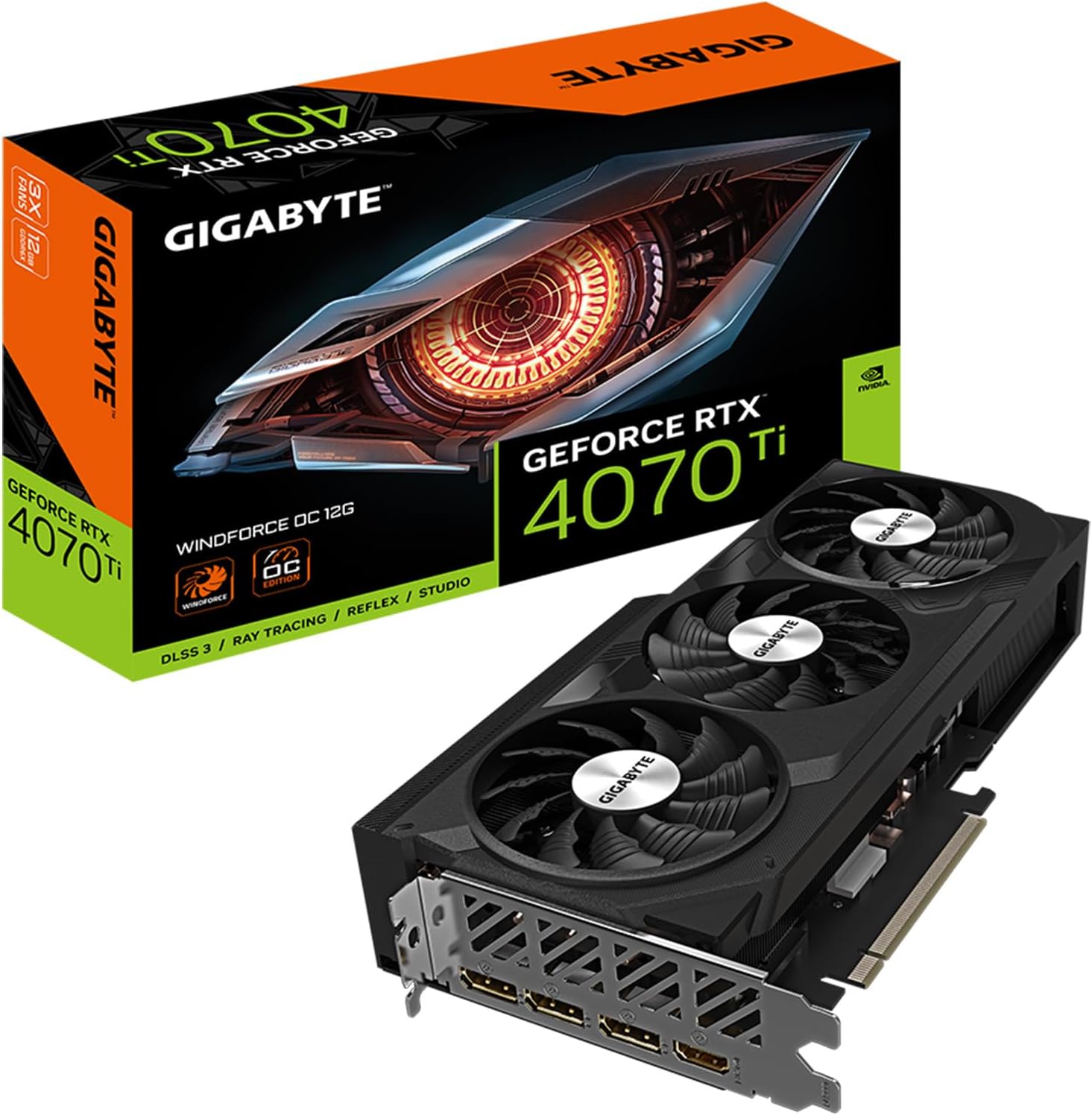 Gigabyte Vcx Gv-N407twf3oc-12gd Geforce Rtx 4070 Ti Windforce Oc 12g Gddr6x Gigabyte