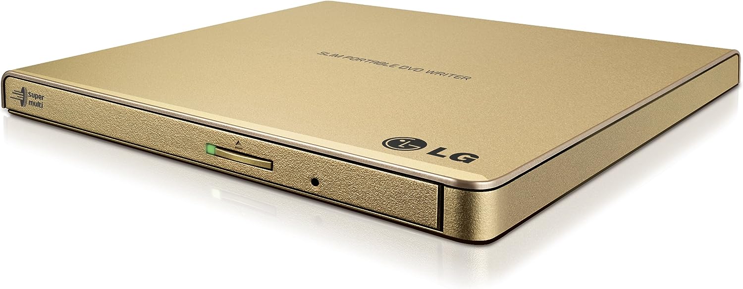 Lg External Slim Dvdrw Gp65ng60 8x Usb 9.5mm Gold With Cyberlink Software Rtl LG Electronics