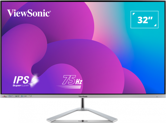 ViewSonic MN VX3276-MHD 32 1080P IPS w a Stylish Ultra-Slim Frameless Design ViewSonic