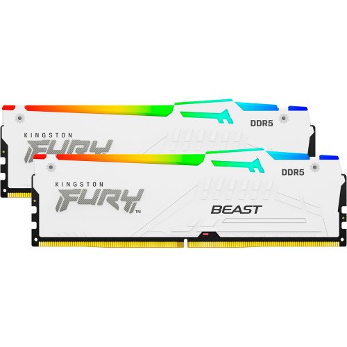 Kingston ME Kf556c36bweak2-64 64g 5600mt Ddr5 Cl36 Dimm K2 Fury Beast Whitergb Kingston