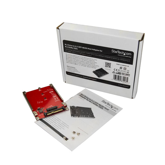 StarTech AC U2M2E125 Host Adapter M.2 Drive to U.2 f M.2 PCIe NVMe SSDs Retail StarTech.com